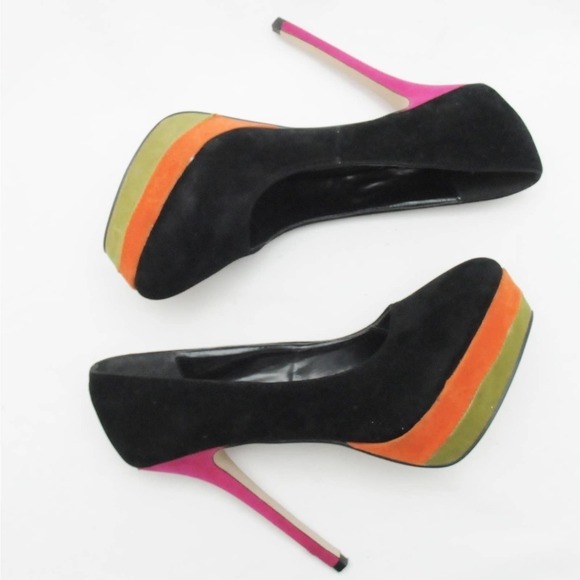 PIERRE Dumas Suede Platform Pump Heel Stiletto Size 8.5 - Picture 6 of 8